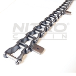 667XH Pintle Chain, Quad Staked Pins, AS Attachment Every 7th Link, 10ft Roll
