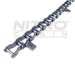 667XH Pintle Chain, Quad Staked Pins, AS Attachment Every 8th Link, 10ft Roll