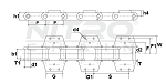 NITRO® SS856 Steel Bushed Chain, K35 Attachment Every 2nd Link X 10ft